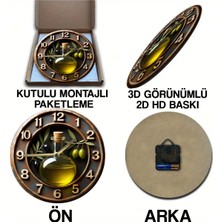 Sessiz Yuvarlak Ahşap Duvar Saati, Kuvars Hareketli 3D Görünümlü 2d Saat Sdw Mutfak Serisi 2 SDW156