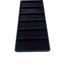 Yerli Üretim Lefkoşa Model Süet Kumaş Siyah Renk 38 cm / 19 cm Gözlük Sergileme Çekmece Içi Stand