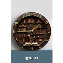 Sessiz Yuvarlak Ahşap Duvar Saati, Kuvars Hareketli 3D Görünümlü 2d Saat SDW065