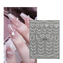 Fontenay Tırnak Sticker Protez Tırnak Kalıcı Oje Süsleme, Nail Art Sticker X1-N01