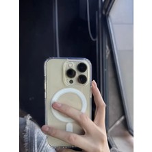 Iphone 16 Pro Kılıf Magsafe Şeffaf Kılıf Kamera Çıkıntılı Darbeye Dayanıklı Kapak