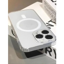 Iphone 16 Pro Kılıf Magsafe Şeffaf Kılıf Kamera Çıkıntılı Darbeye Dayanıklı Kapak