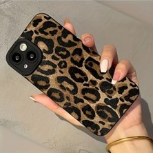 Iphone 15 Uyumlu Kılıf Mat Sarı Leopar Desenli Darbelere Dayanıklı Yumuşak Kamera Korumalı Kapak
