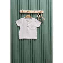 Unisex Bebek & Çocuk Müslin Kısa Kollu Tişört – 3 Ay - 6 Yaş