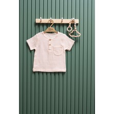 Unisex Bebek & Çocuk Müslin Kısa Kollu Tişört – 3 Ay - 6 Yaş