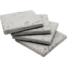 Kare Naturel Beton Bardak Altlığı