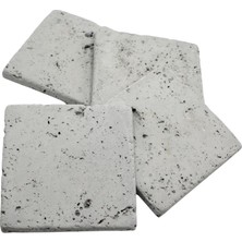Kare Naturel Beton Bardak Altlığı