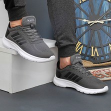 2202-JAMPER Anatomik Tabanlı Ultra Hafif Unisex Bağcıklı Sneakers Ayakkabı - NKT02202-FÜME-41