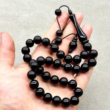 12 x 12 mm Kumpaslı Misket Kesim Erzurum Oltu Taşı Tesbih