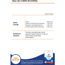 New Life 4 Hepa 90 Yumuşak Kapsül - Silibin Fosfolipid - Kolin - Enginar Yaprağı ve Karahindiba Kök Ekstresi