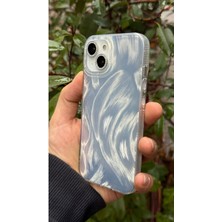 Apple iPhone 13-14 Uyumlu Tüylü Hologramlı Kılıf Darbeye Karşı Dayanıklı Kapak