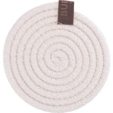 Pamuk Kordon Ip Bardak Altlığı 4’ıü Set, Renk: Ekru