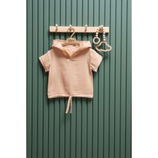 Unisex Müslin Kapüşonlu Tişört – 6 Ay - 3 Yaş | %100 Pamuk