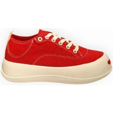 Kadın Bağcıklı Sneaker Kırmızı - 39