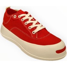 Kadın Bağcıklı Sneaker Kırmızı - 39