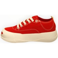 Kadın Bağcıklı Sneaker Kırmızı - 39