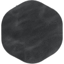 Antrasit Altıgen Hakiki Deri Bardak Altlığı, 4&amp;#39;lü Set