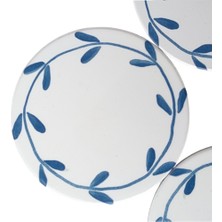 Yaprak Desenli Seramik Bardak Altlığı 4&amp;#39;lü Set