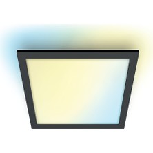 Wiz Siyah Akıllı Sıva Üstü Sarı-Beyaz Ambiyans Kare Panel Tavan Armatürü 36W