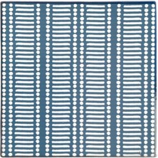 Mavi Çizgili &amp; Noktalı Seramik Bardak Altlığı 4&amp;#39;ıü Set