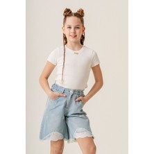 Kız Çocuk Yarım Kol T-Shirt 1733