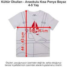 Kültür Okulları-Kültür 2000 Koleji Anaokulu Kısa Penye Beyaz 4-5 Yaş