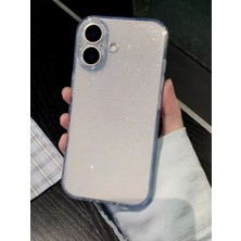 Apple iPhone 16 Uyumlu Şeffaf Kılıf Simli 2.0mm Darbeye Dayanıklı Silikon Yumuşak Kapak
