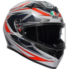 Agv K3 Mplk Space Kapalı Kask (Mat Beyaz-Kırmızı)