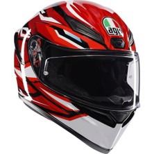 Agv K1S Lion Kapalı Kask (Siyah-Kırmızı-Beyaz)