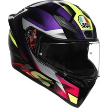 Agv K1S Fastlap Kapalı Kask (Siyah-Mor-Pembe)