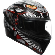 Agv K1S Lyzard Kapalı Kask (Mat Siyah-Gri-Kırmızı)