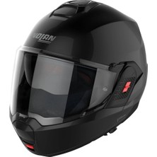 Nolan N120.1 Classico Çenesi Arkaya Açılır Kask (Parlak Siyah - 301)