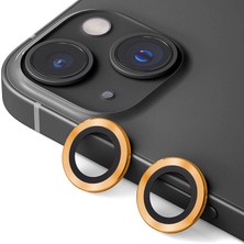 iPhone Uyumlu 15 Plus Zore Cl-12 Premium Safir Parmak Izi Bırakmayan Anti-Reflective Kamera Lens Koruyucu-Turuncu