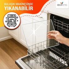 Decovetro Cam Kesme Tahtası ve Sunumluk ve Sunum Tablası Natural Saydam 30X40 cm