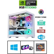Ramtech RMT17061 | Rtx 5060 | Ryzen 7 5700X | 32GB Ram | 1tb M2 SSD | Gaming Sistem Masaüstü Bilgisayar
