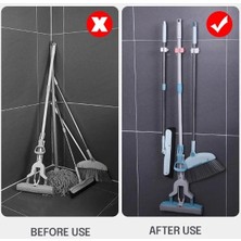 Pratik Yapışkanlı Pratik Mop Tutucu 4 Adet Beyaz