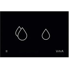 Vitra 768-1501 Vitra V-Care Smart Kumanda Paneli, Siyah (8 cm Gömme Rezervuarlar Için)