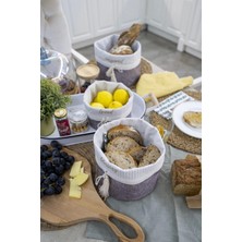 Bayilik XML Yuvarlak Katlanabilir Çok Amaçlı Saklama Organizer Kutu Keçe Sepet (3 Boy)