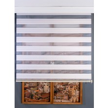 Simli Pudra Zebra Stor  Perde
