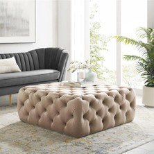 Kapitoneli Kare Puf/bench/orta Sehpa 80*80 cm Yükseklik 40 cm