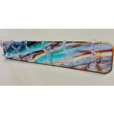 Larimar Mermer Desenli Yapışkanlı Askılık