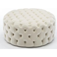 Kapitoneli Yuvarlak Puf/orta SEHPA/75CM Kadife