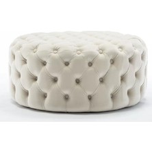Kapitoneli Yuvarlak Puf/orta SEHPA/75CM Kadife