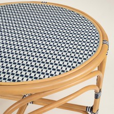 Java Rattan - Synthetıc Yemek Masası 86X86X76 cm Mavi