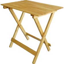 Katlanabilir Ahşap Masa Sandalye Takımı (1 Masa + 2 Sandalye)