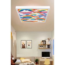 Modern Çocuk Odası LED Lamba, 60WATT Göz Yormayan Işık Gücü, Özel Yapay Zeka Tasarımlı Avize, 60X60