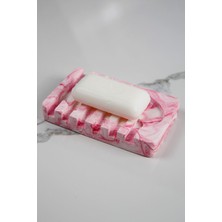 Elite Mermer Desenli Banyo Mutfak Tuvalet Beton Katı Sabunluk Su Giderli 8X13 cm 1 Adet