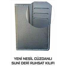 Tay Promosyon Yeni Nesil Cüzdanlı Ruhsat Kılıfı (Kimlik, Kredi Kartlı Deri) Siyah 1. Sınıf Kalite 1 Adet