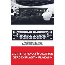 Tay Promosyon Oto Plakalık Yazısız Boş Siyah 1 Adet Kırılmaz Esnek Plakalık