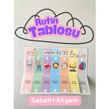 Sabah ve Akşam Rutini Tablosu (Cırt Cırtlı) (Kız Lama Temalı)